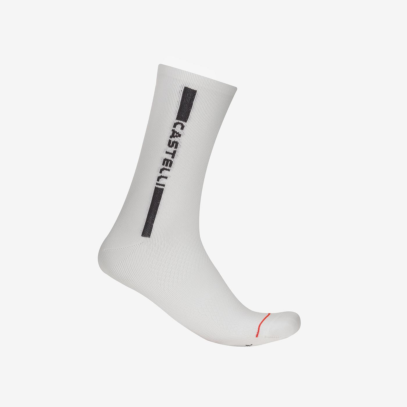 CASTELLI LINEA LOGO 15 strømper hvid/sort
