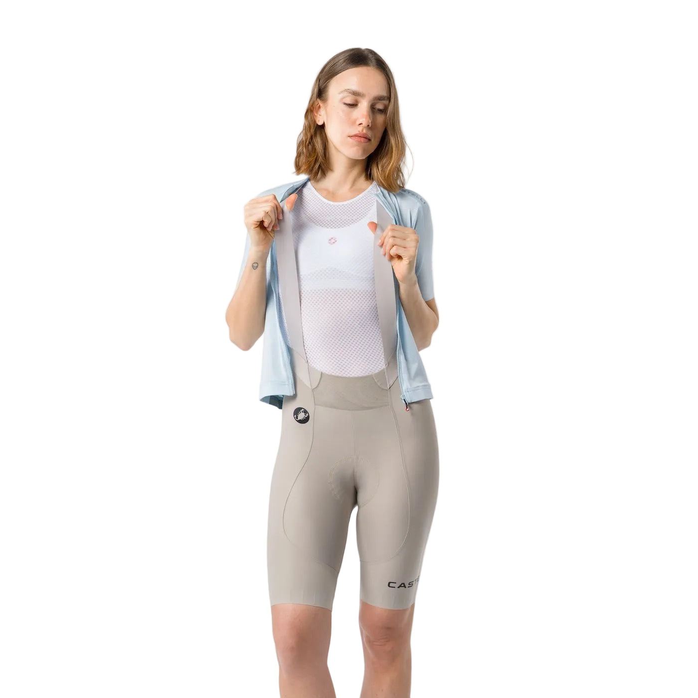CASTELLI ESPRESSO 2 W DT Dámský hliněně šedý nátělník s nohavičkou