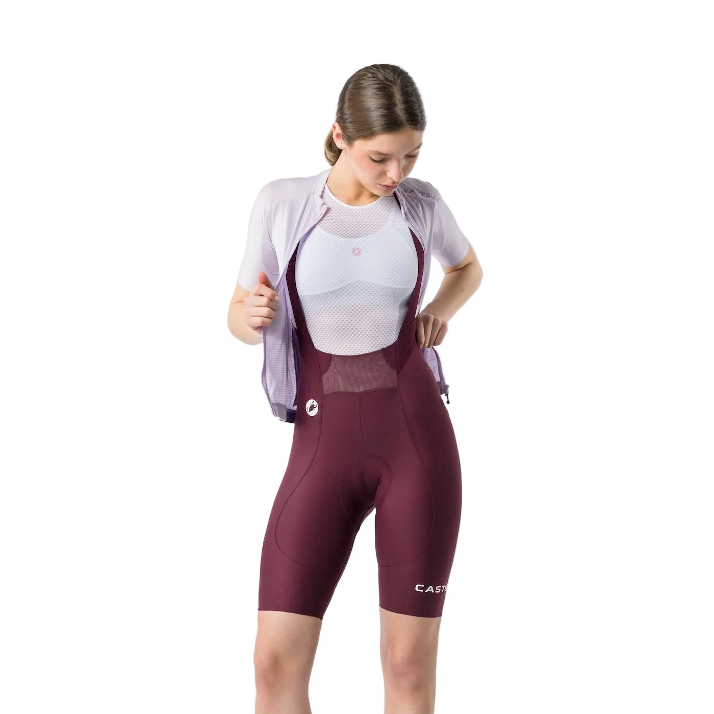 CASTELLI ESPRESSO 2 W DT Dámský nátělník Bordeaux Bib Tight