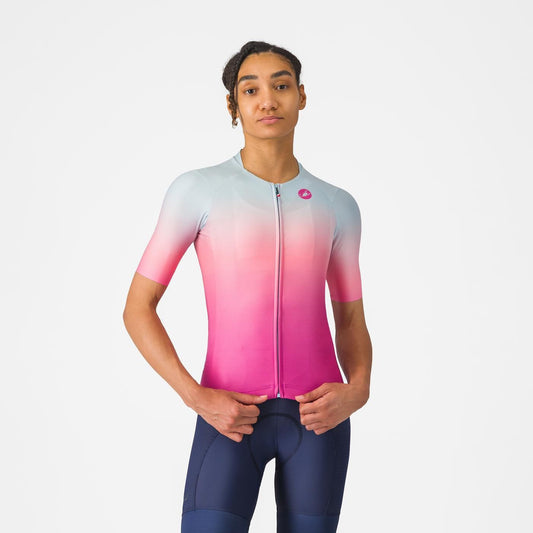 Maillot CASTELLI UPF Femme Manches Courtes Rose