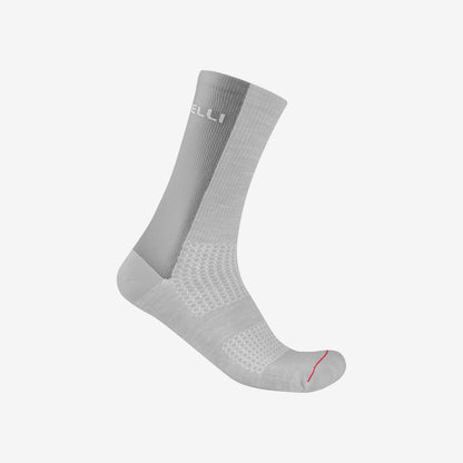 Chaussettes CASTELLI LOGO 18 MERINO Gris