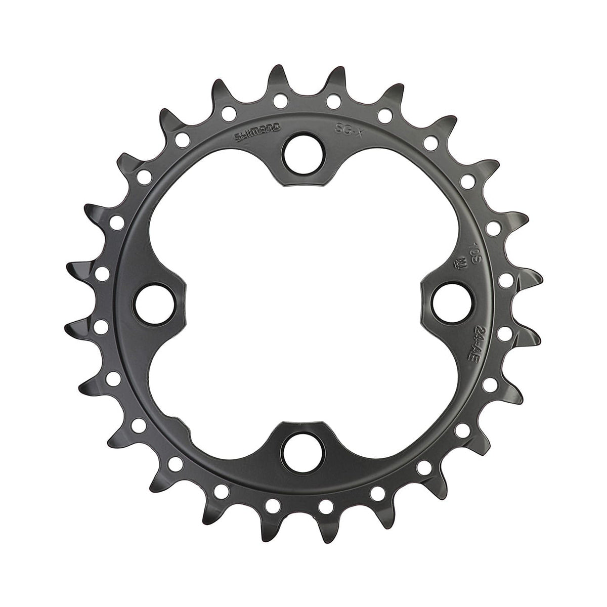 Plateau Intérieur SHIMANO SLX M660 9/10V 4 Trous 64mm — vue du plateau sur fond blanc