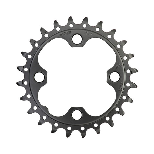 Plateau Intérieur SHIMANO SLX M660 9/10V 4 Trous 64mm — vue du plateau sur fond blanc