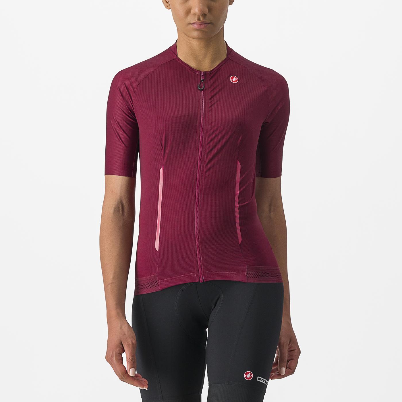 Damska koszulka z krótkim rękawem CASTELLI ENDURANCE Bordeaux