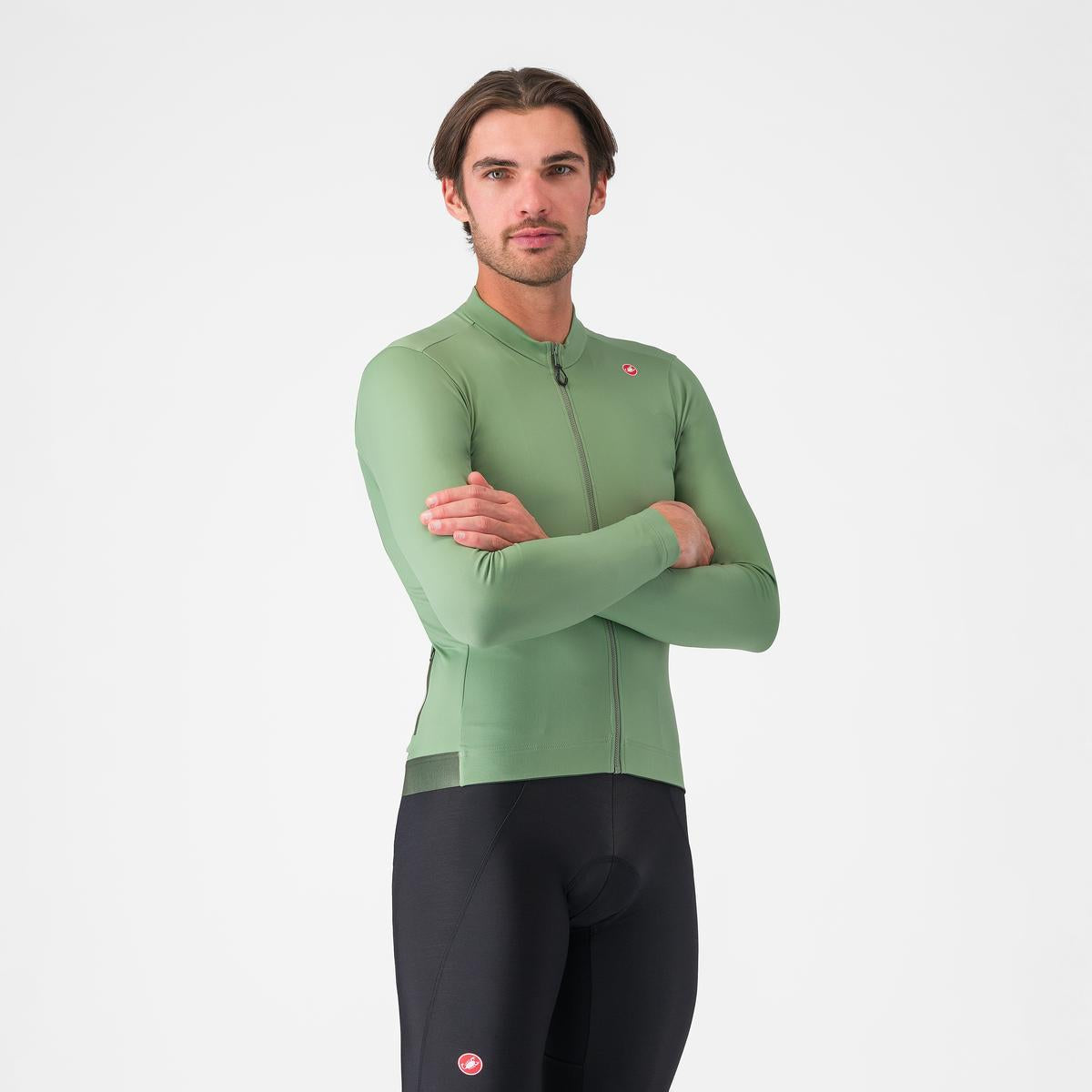 CASTELLI ESPRESSO THERMAL Langærmet pepertrøje Grøn