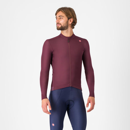 CASTELLI ESPRESSO THERMAL Jersey z długim rękawem Bordeaux
