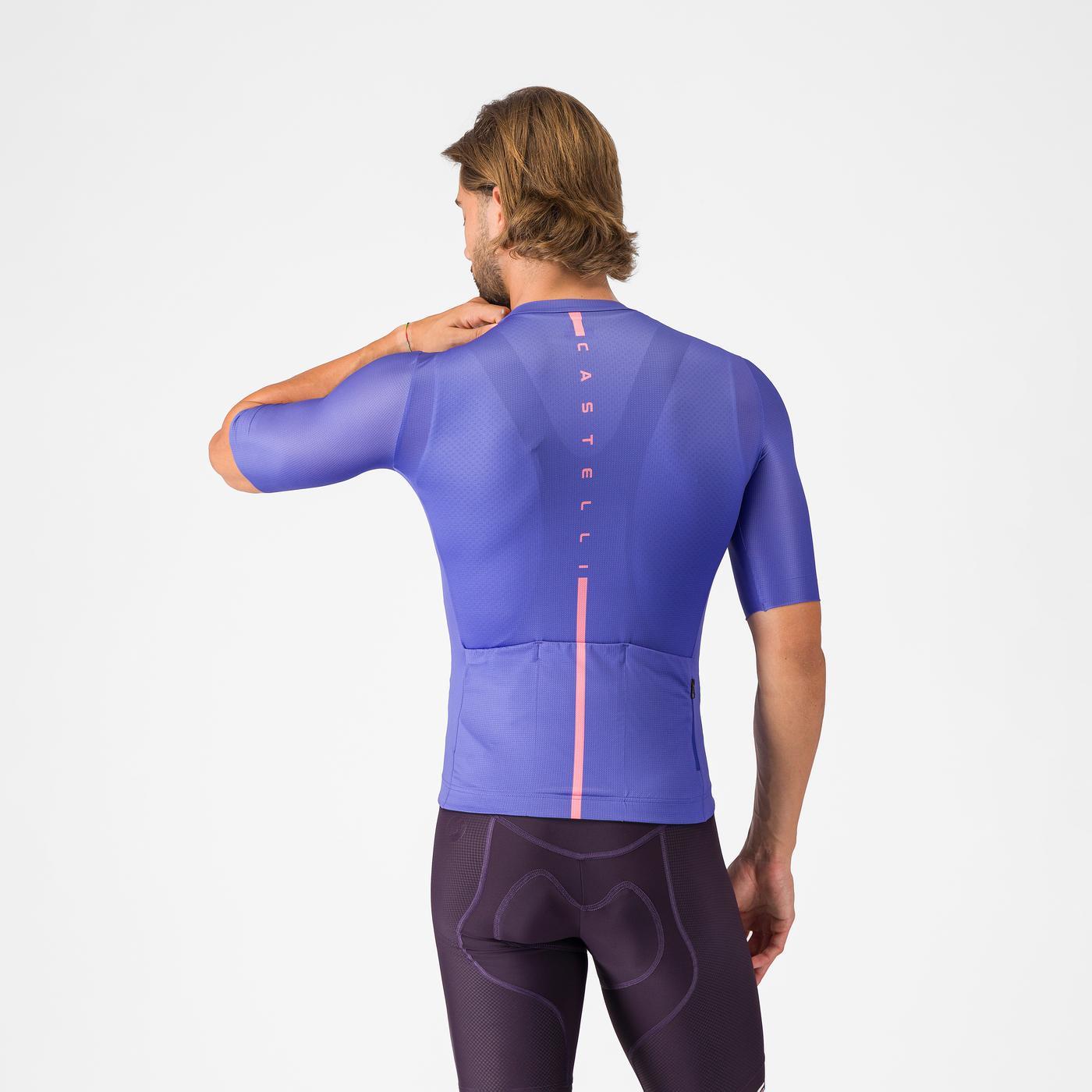 CASTELLI DRITTONE LOGO dres s krátkým rukávem fialový