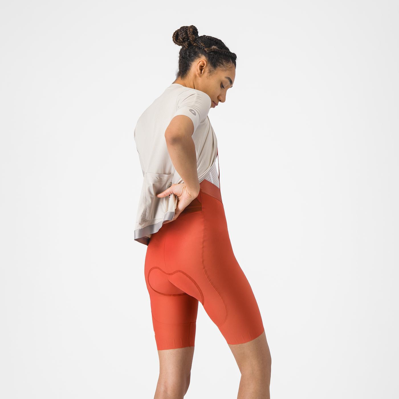 Cuissard Court à Bretelles CASTELLI ESPRESSO 2 W DT Femme Paprika