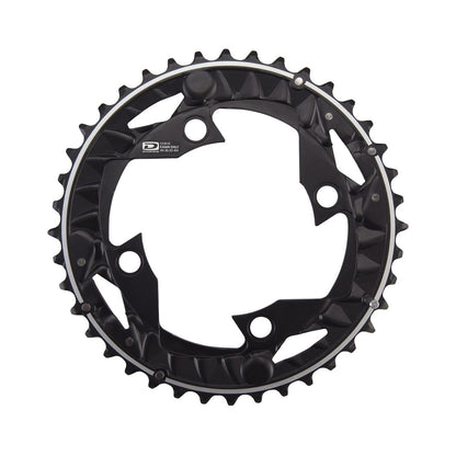Plateau Extérieur SHIMANO DEORE M612 10V Triple 4 Trous 96mm — vue du plateau sur fond blanc