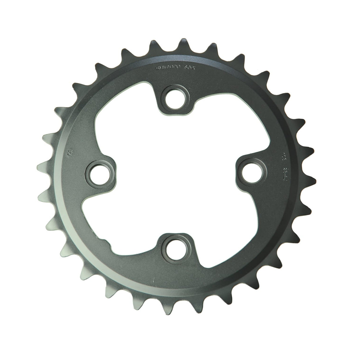 Plateau Intérieur SHIMANO XT M785 10V 4 Trous 64mm — vue du plateau sur fond blanc