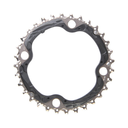 Plateau Intermédiaire SHIMANO SLX M660/670/XT M780 10V 4 Trous 104mm — vue du plateau sur fond blanc