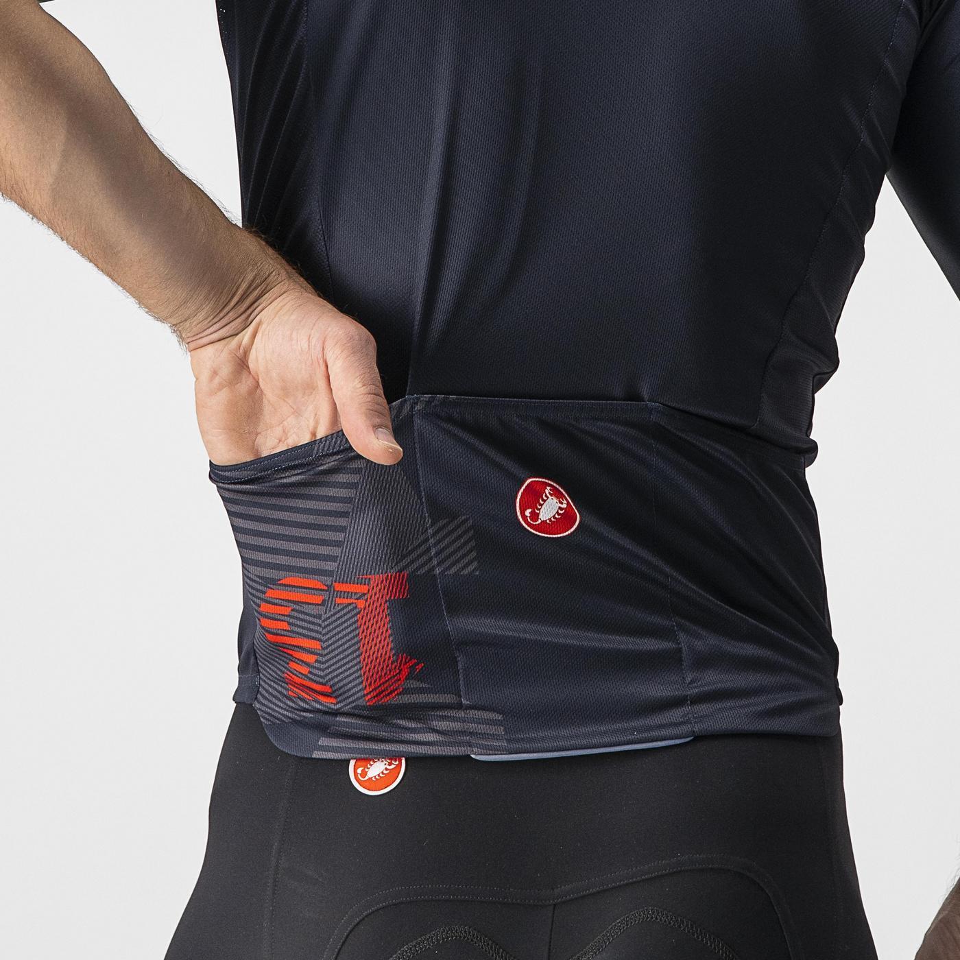 Koszulka z krótkim rękawem CASTELLI 13 SCREEN Blue/Red