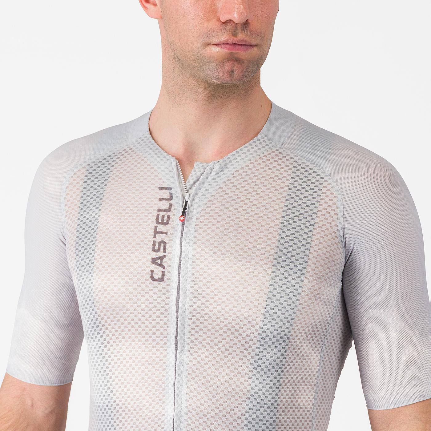 Maillot CASTELLI CLIMBER'S A/C Manches Courtes Gris