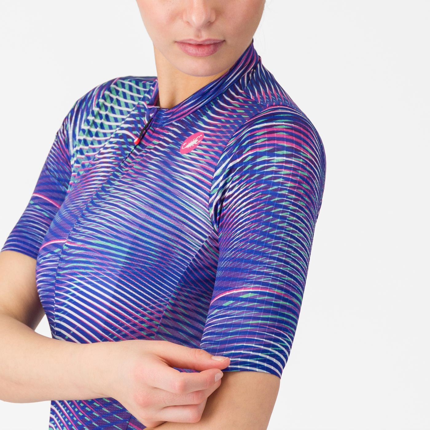 CASTELLI COSMIC VORTEX Dámský dres s krátkým rukávem fialový