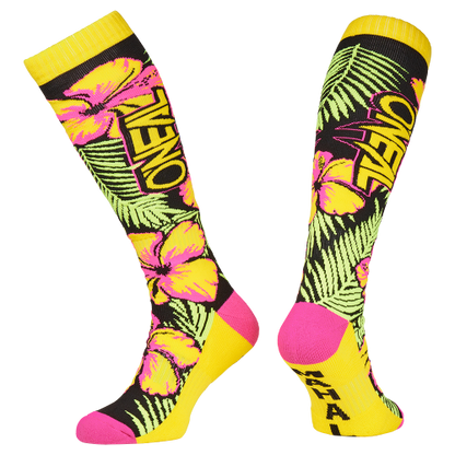 Chaussettes O'NEAL PRO MX ISLAND Rose/Vert/Jaune