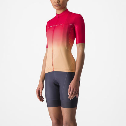 Maillot CASTELLI SALITA Femme Manches Courtes Rose/Orange