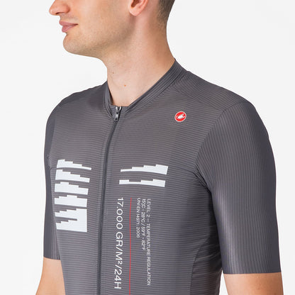 Maillot CASTELLI ESPRESSO R--A/D Manches Courtes Gris Fumé