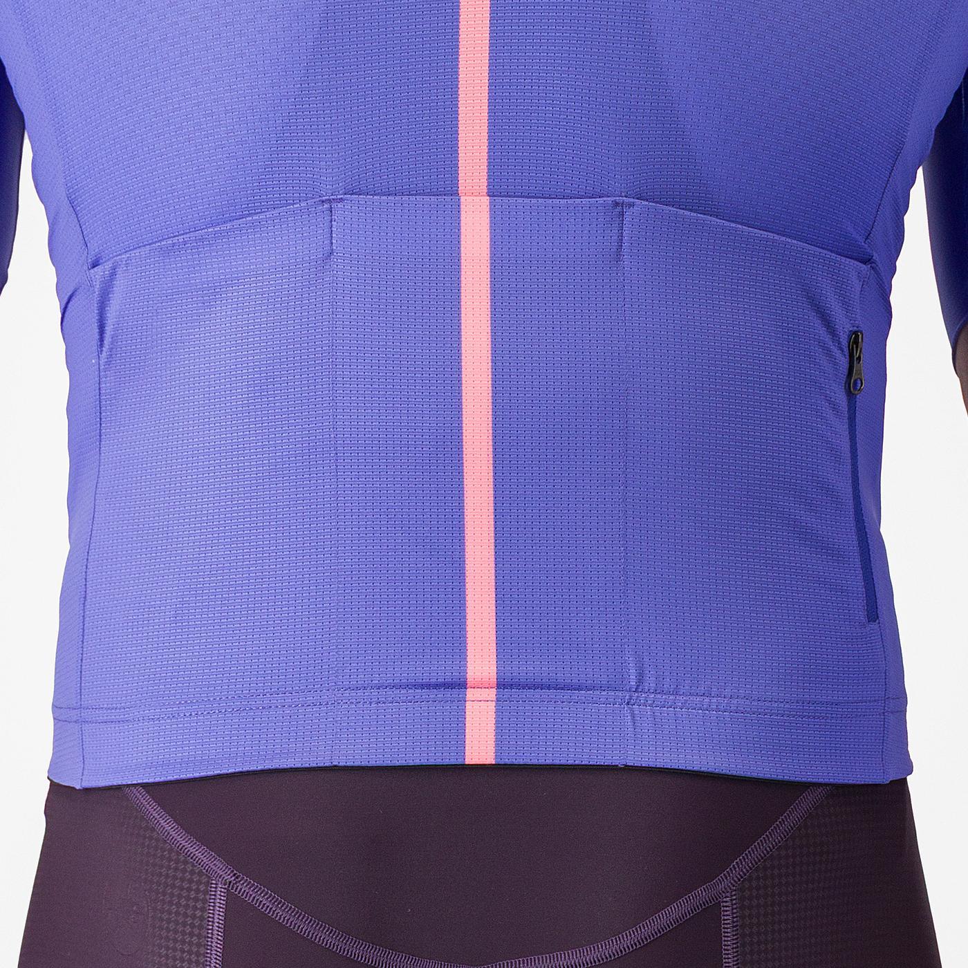 CASTELLI DRITTONE LOGO dres s krátkým rukávem fialový