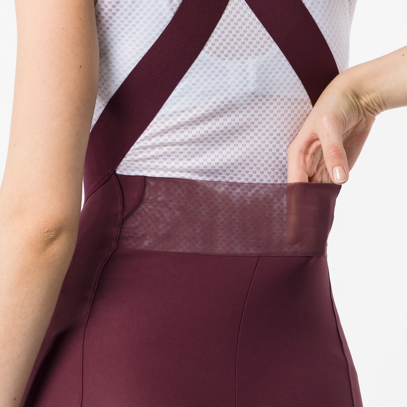 CASTELLI ESPRESSO 2 W DT Dámský nátělník Bordeaux Bib Tight