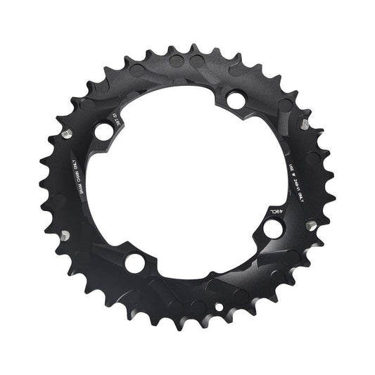 Plateau Extérieur SRAM/TRUVATIV 10V 4 Trous 104mm Noir — vue du plateau sur fond blanc