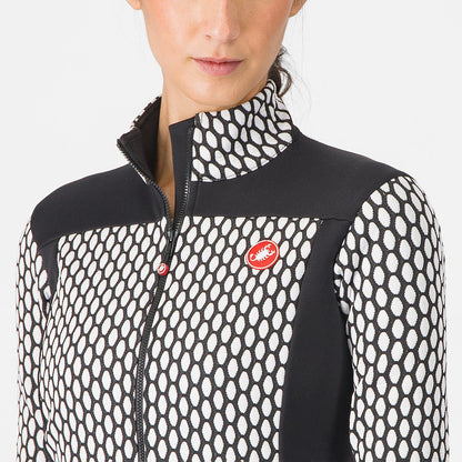 Maillot CASTELLI SFIDA 2 Femme Manches Longues Noir/Blanc