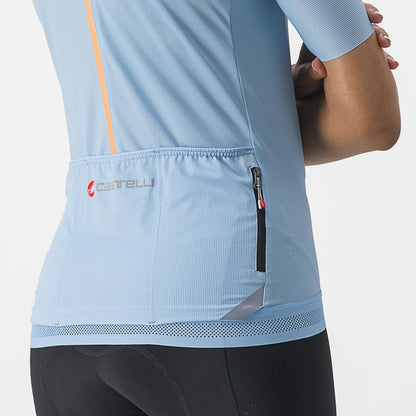 Maillot CASTELLI ENDURANCE W Femme Manches Courtes Bleu