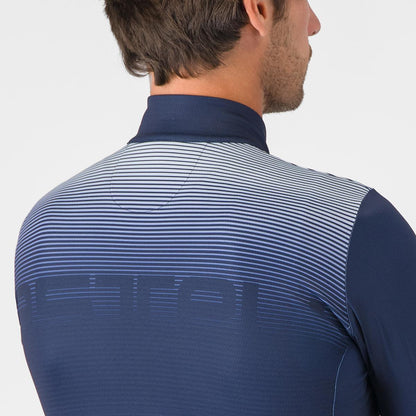 Maillot CASTELLLI APICE THERMAL Manches Longues Bleu/Orange