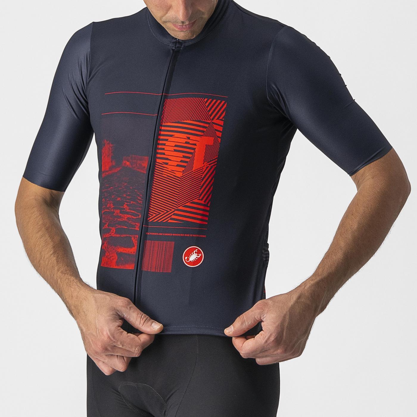 Koszulka z krótkim rękawem CASTELLI 13 SCREEN Blue/Red