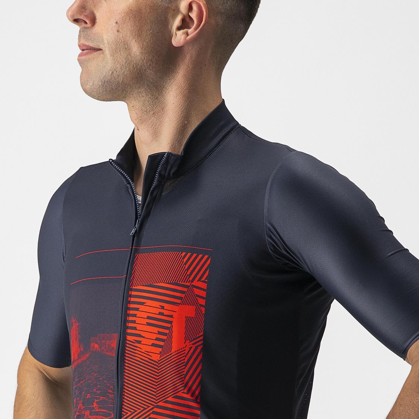Koszulka z krótkim rękawem CASTELLI 13 SCREEN Blue/Red