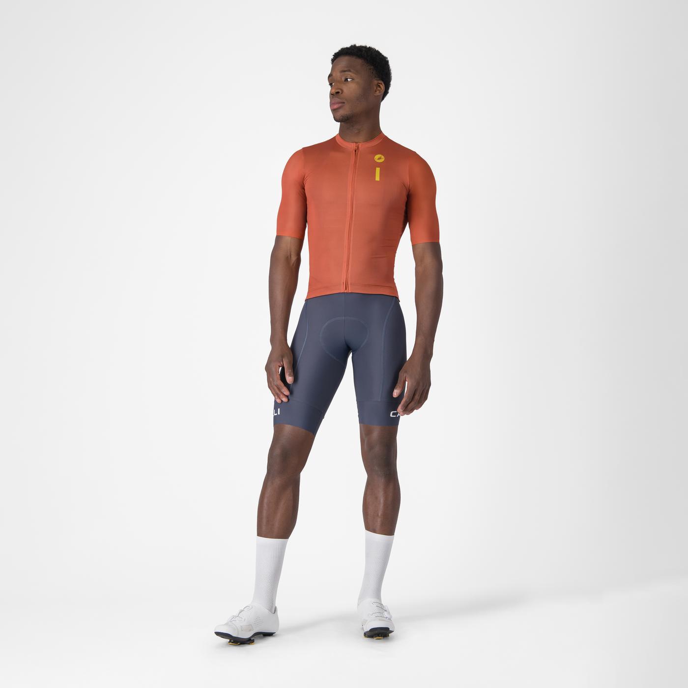 CASTELLI DRITTONE LOGO Kortärmad Jersey Paprika