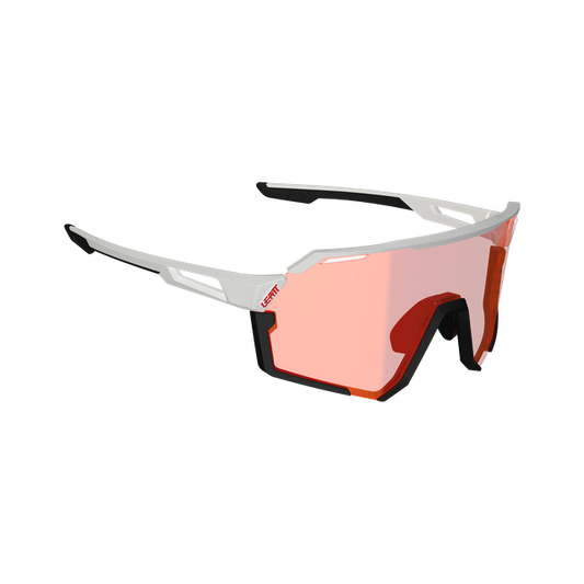 Lunettes LEATT RIDEVIZ PRO LARGE Blanc Verre Crystal Iriz Rouge