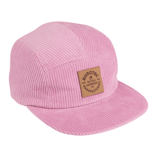 BURGTEC BANDIT CORDUROY FIVE PANEL Cap Jasnoróżowy