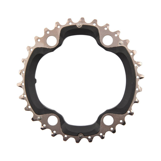 Plateau Intermédiaire SHIMANO XT M8000 11V Triple 96mm — vue du plateau sur fond blanc