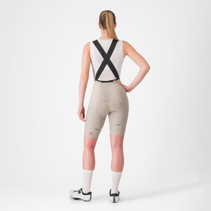 Cuissard Court à Bretelles CASTELLI ESPRESSO W DT Femme Beige