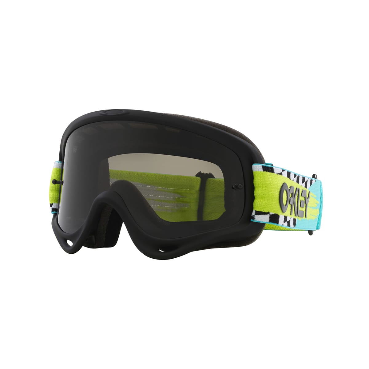 Masque OAKLEY O Frame MX Teal Checks Ecran Gris Foncé OO7029-83