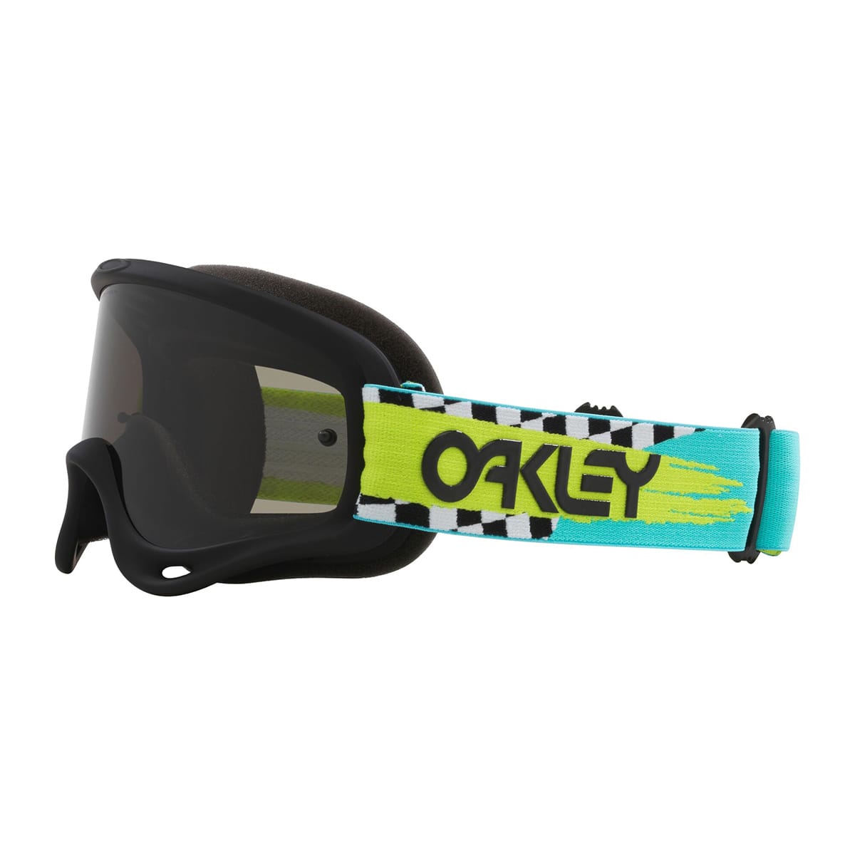 Masque OAKLEY O Frame MX Teal Checks Ecran Gris Foncé OO7029-83