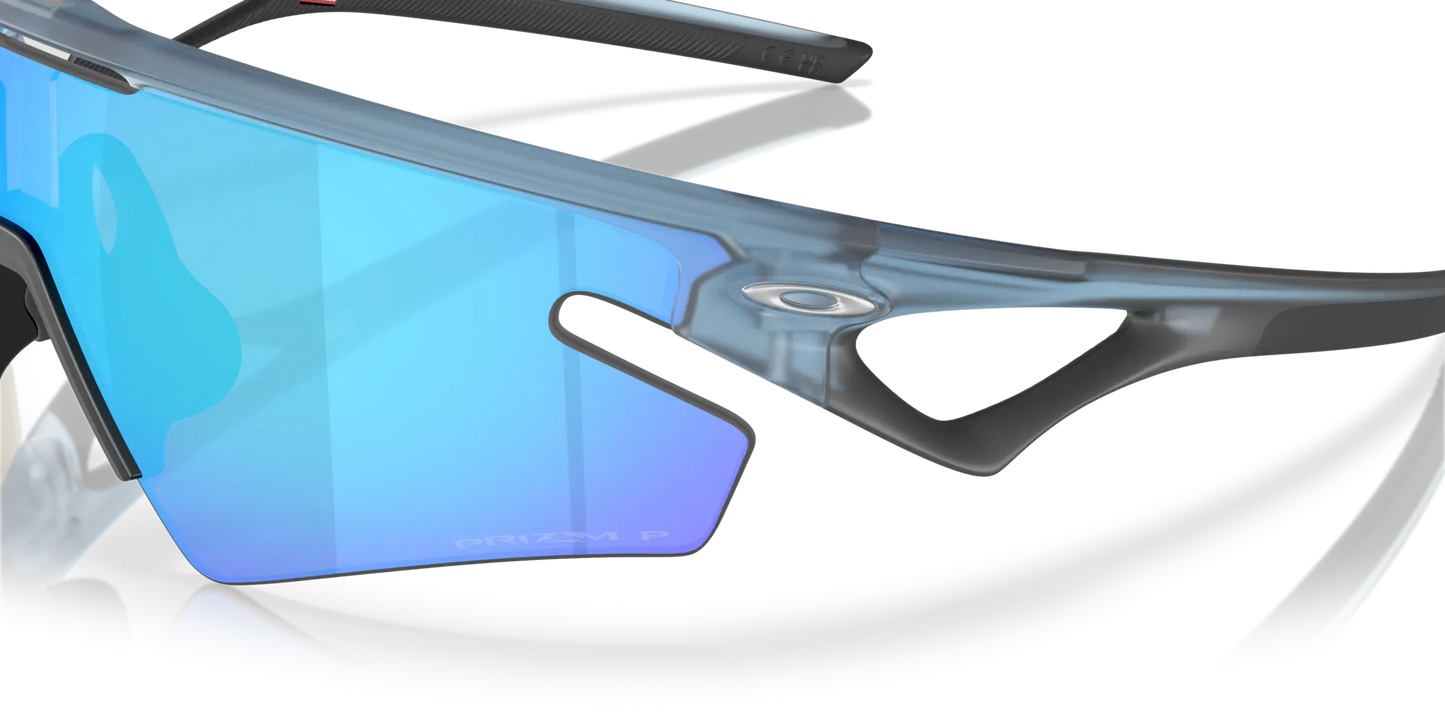 OAKLEY SPHAERA SLASH Matt Transparent Stone Glasögon Prizm Sapphire Pol Lens