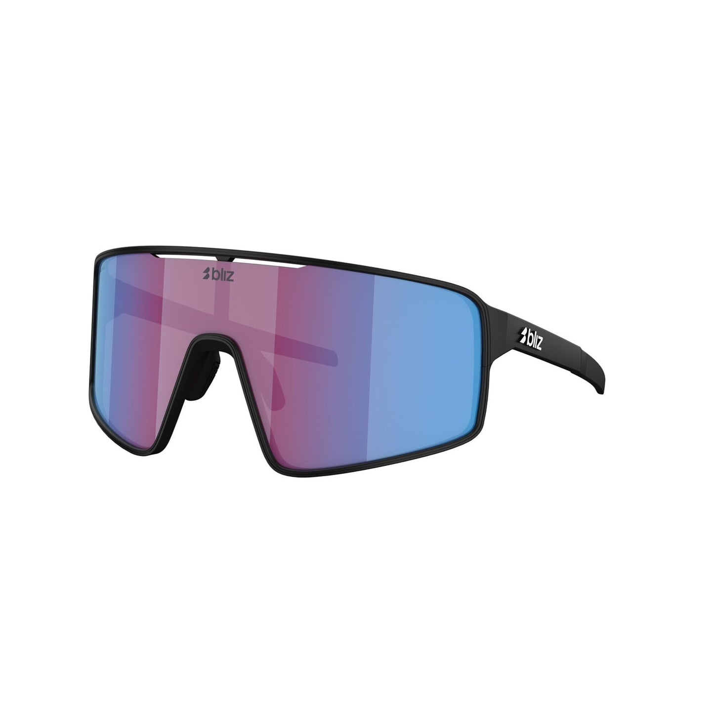 Lunettes BLIZ P001 Noir Matt Ecran Rose Violet Bleu Iridium