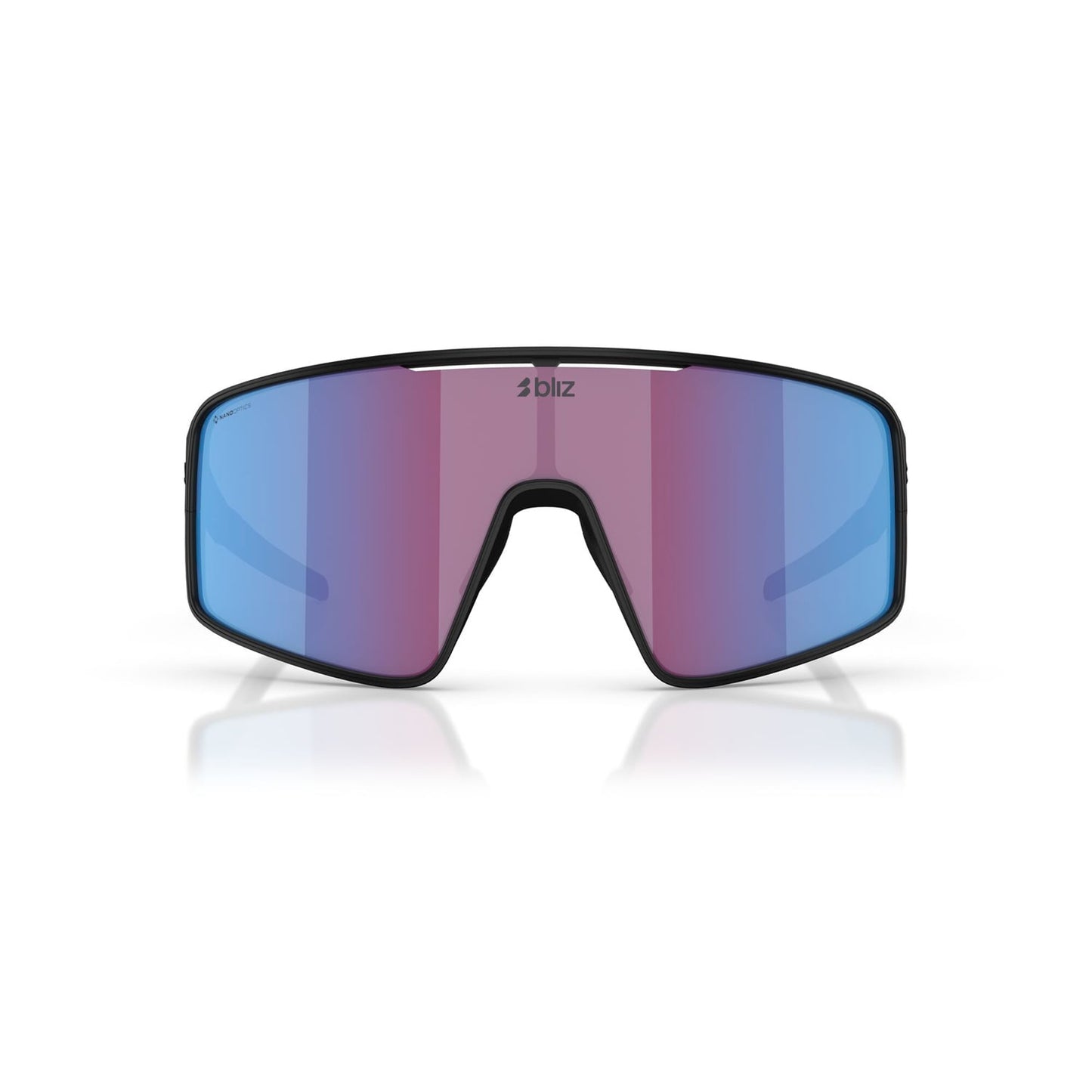 Lunettes BLIZ P001 Noir Matt Ecran Rose Violet Bleu Iridium