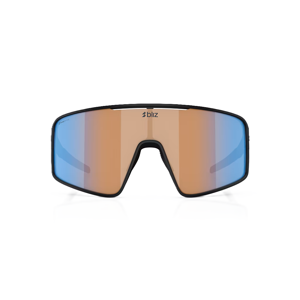 Lunettes BLIZ P001 S Noir Matt Verre Coral/Orange Bleu Irdium