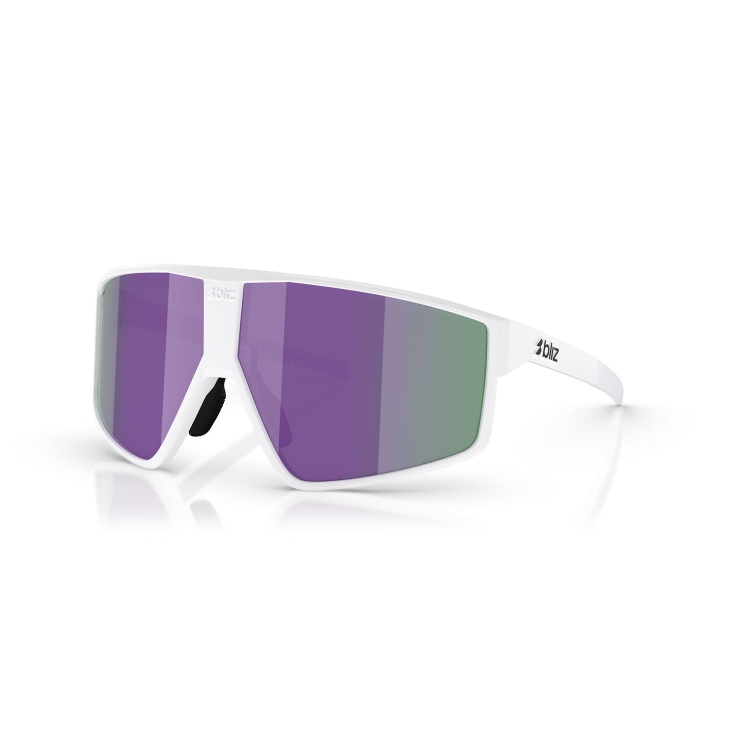 BLIZZ P002S Bílý matný rám Brown Violet Vícebarevné brýle