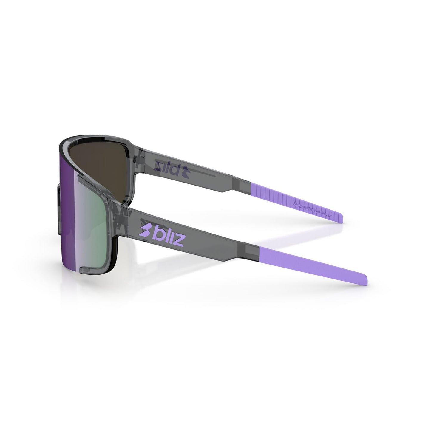Briller BLIZ P003 SMALL Crystal Black Purple Multii Lens
