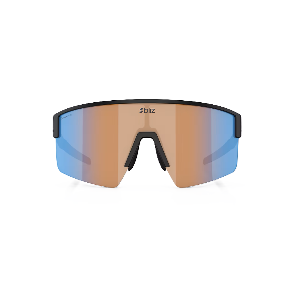 BLIZ P004 SMALL Glasögon Svart Matt Coral/Orange Iridium Blue Linser