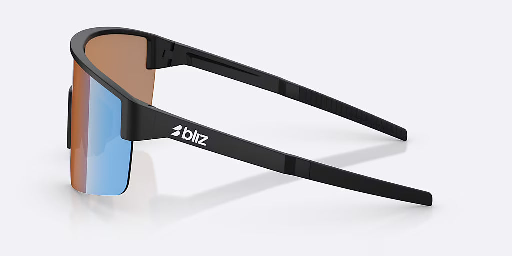 BLIZ P004 Black Matt Briller Nano Optics Nordic Ligh Coral - Orange w Blue Multi
