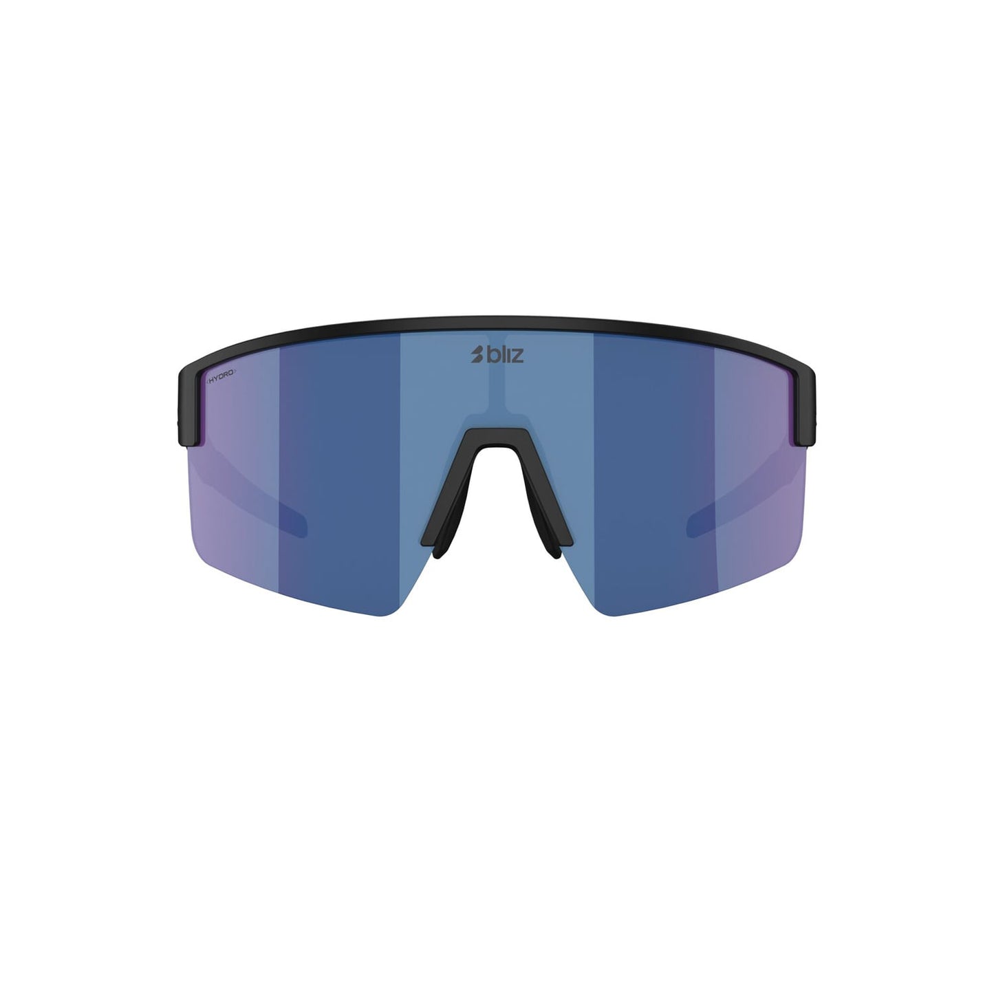 Briller BLIZ P004 Matt Black Blue Mirror Lens