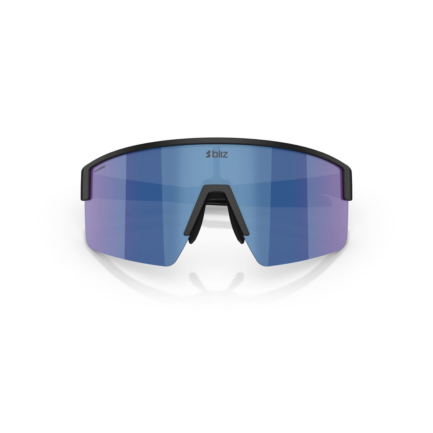 Briller BLIZ P004 Matt Black Blue Mirror Lens