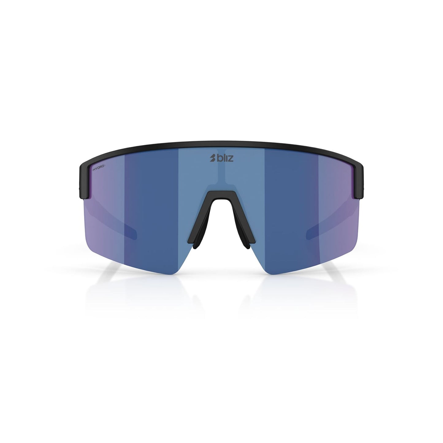 Briller BLIZ P004 Matt Black Blue Mirror Lens