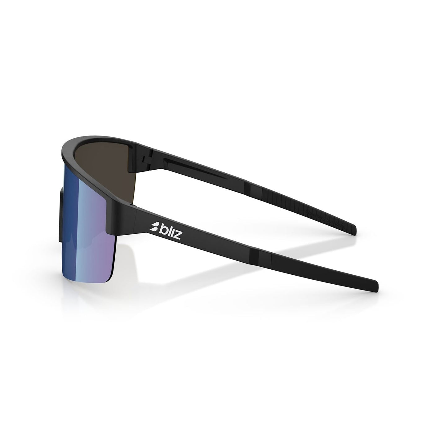 Briller BLIZ P004 Matt Black Blue Mirror Lens