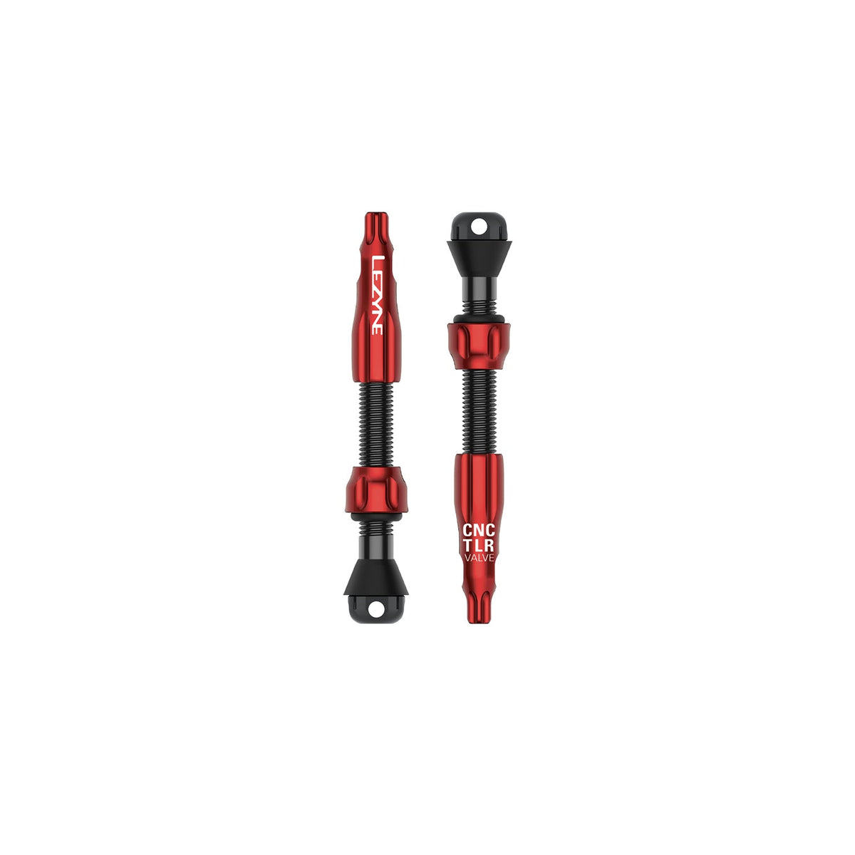 Lot de 2 Valves Tubeless LEZYNE CNC PRO 44mm Rouge