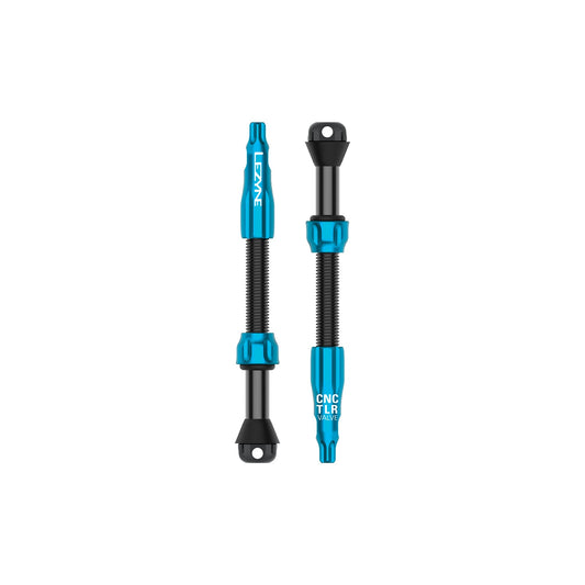 Lot de 2 Valves Tubeless LEZYNE CNC PRO 60mm Bleu